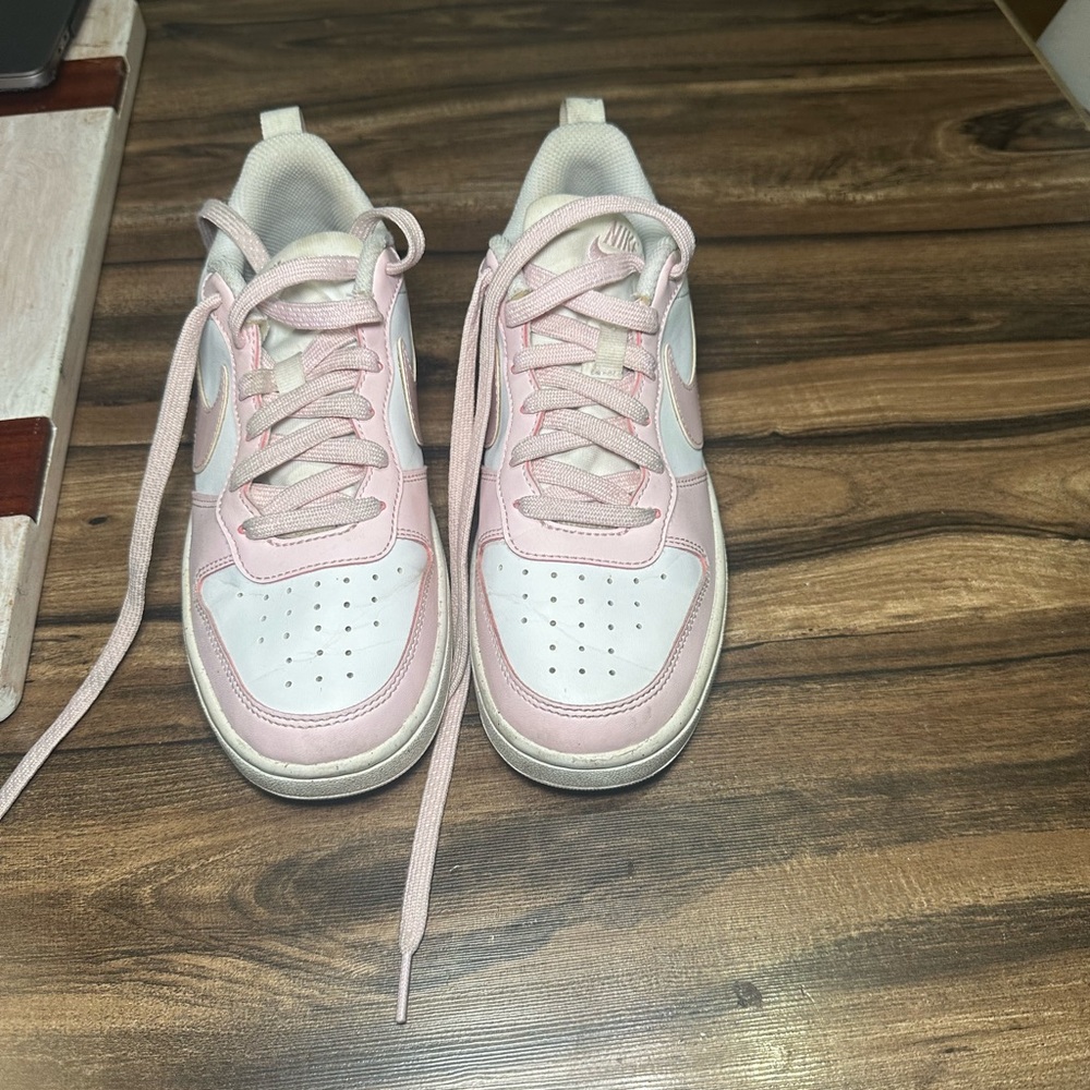 Nike Court Borough Low Recraft Girls Size 5Y Pink Shoes Sneakers